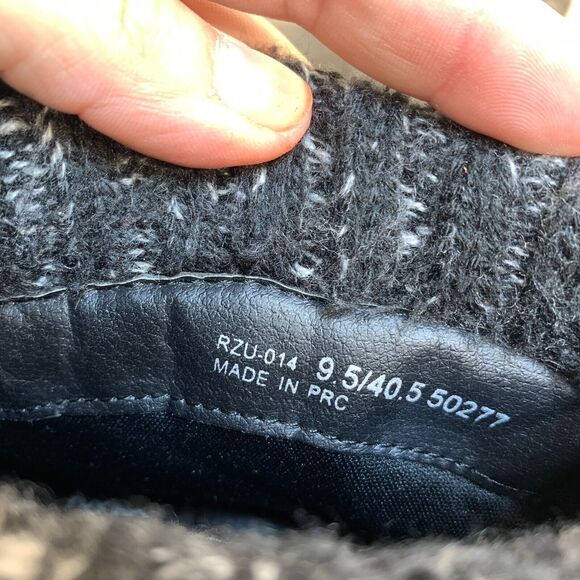 Dirty Laundry Gray Knit Cuff Block Block Heel Boots Women's Size 9.5 Pull On - Picture 9 of 11